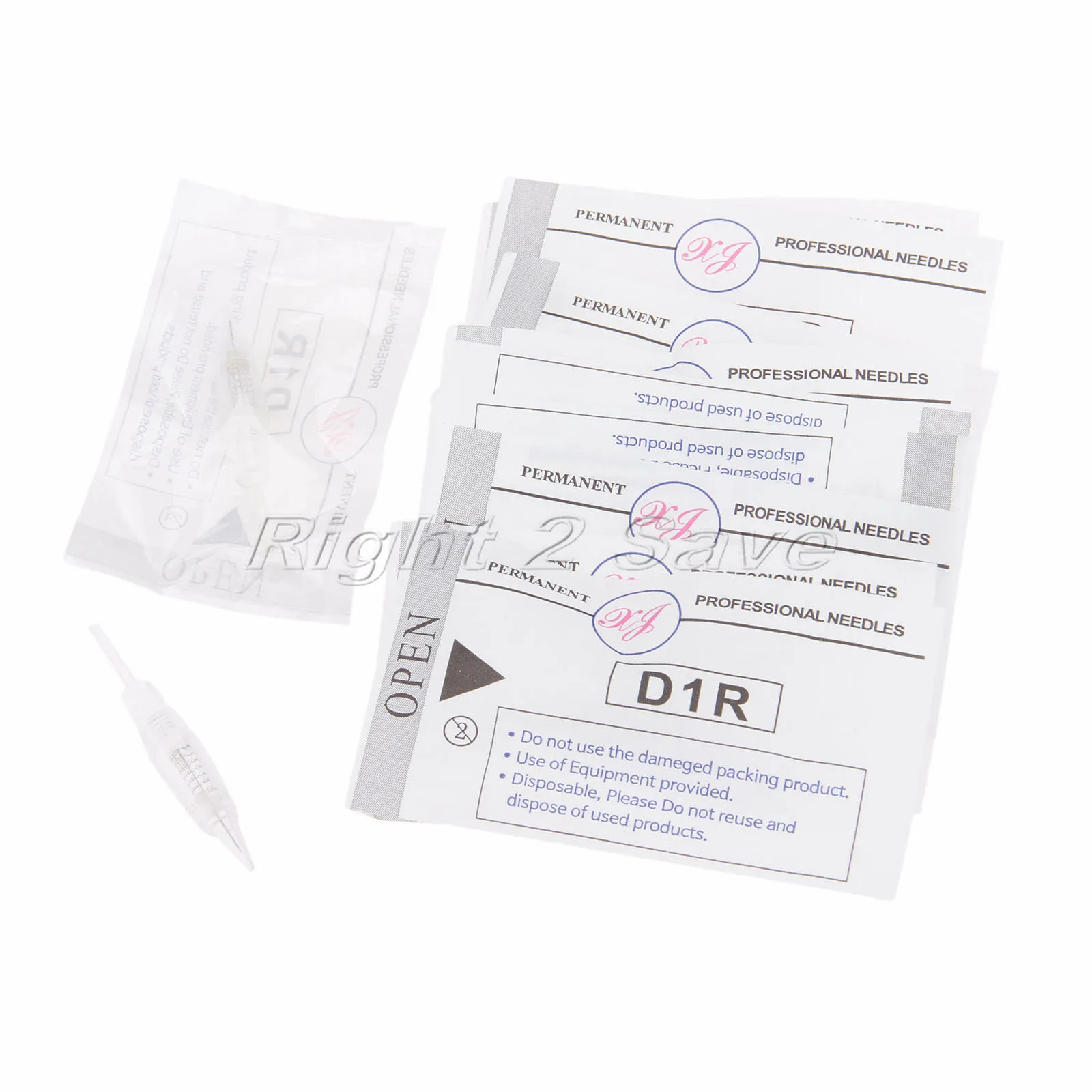 10шт Игла касета за татуировки D1R/1R/3R/5R/5F/7F за Еднократна употреба Стерилизирани за перманентен грим Игли Накрайници за вежди и устни Прозрачни Изображение  2