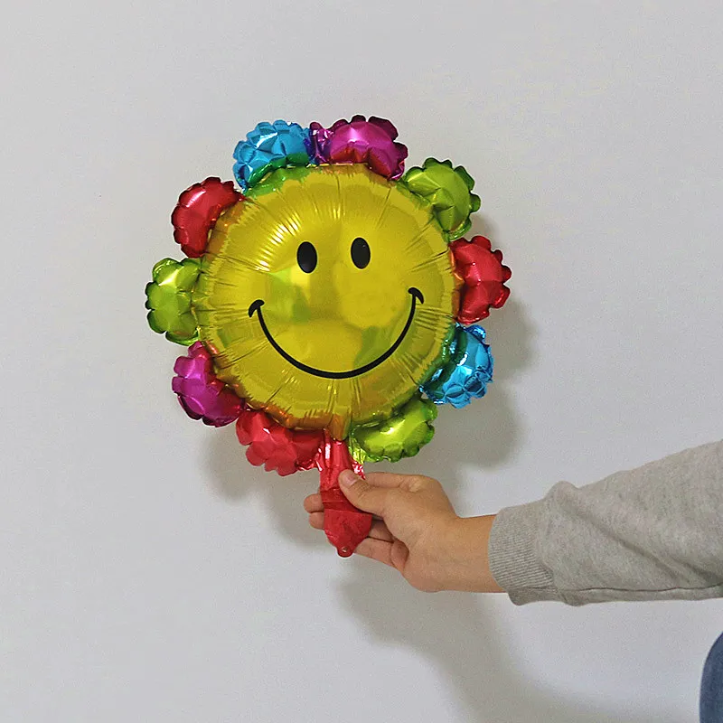 16 инча слънцето усмивката на цвете детски детски играчки, балони момиче Рожден Ден сладка Декорация за партита празник сватба Алуминиев надуваема топка от фолио Изображение  1