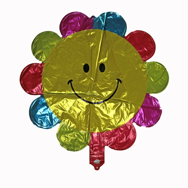 16 инча слънцето усмивката на цвете детски детски играчки, балони момиче Рожден Ден сладка Декорация за партита празник сватба Алуминиев надуваема топка от фолио Изображение  2