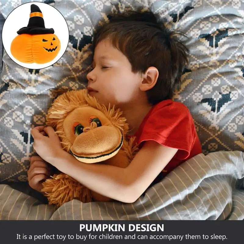 1бр Хелоуин Тиква Дизайн Хвърли Възглавница Възглавница е Мека Играчка за Деца (Оранжев) Изображение  2