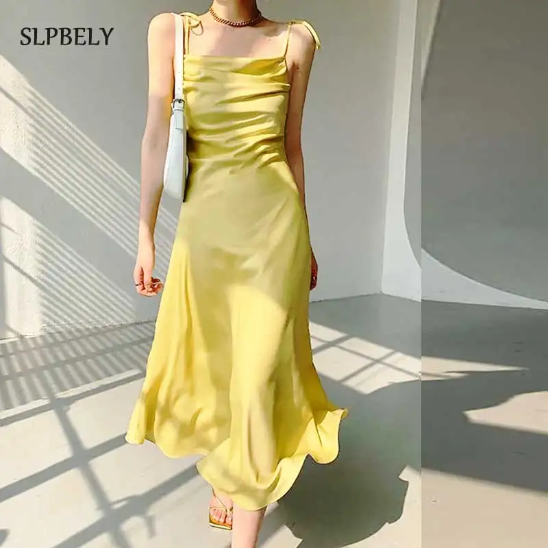 SLPBELY Ретро Прашка Midi рокля за жените Лятото на френското секси рокля с распашным яка Винтажное вечерна рокля дантела Шик сарафан Изображение  5
