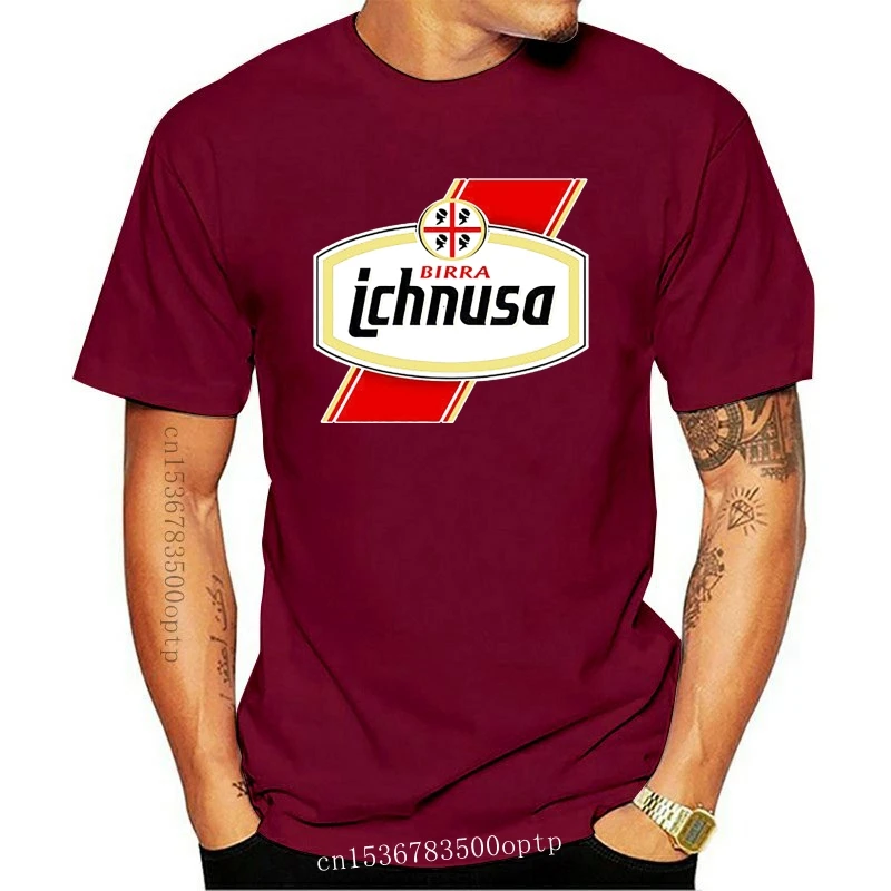 Нова тениска Ichnusa Birra Черна Бира Сардиния Италия алкохол Изображение  3