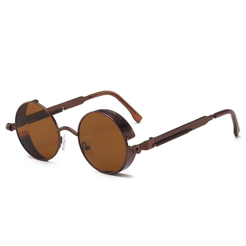 Реколта Поляризирани Слънчеви Очила в стил Steampunk Мъжки Нов Дизайн Кръгли Слънчеви Очила с UV400 Изображение  5