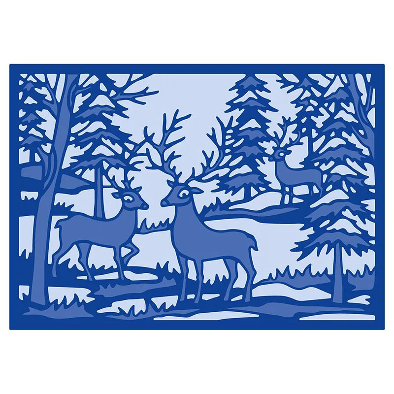 Фонова рамка за горите лосове Метални Режещи печати за 