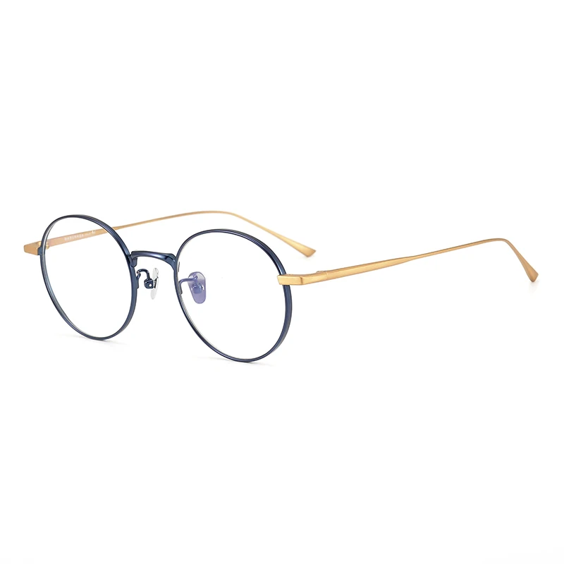 Японски Ретро Кръгли Очила, Ръчна изработка на кръгли Рамки За оптични Очила на Мъже, Жени Титанов Очила за късогледство рецепта Oculos Grau De Изображение  3