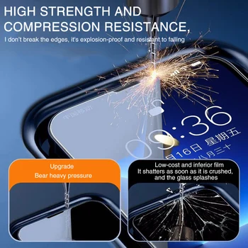 180D Пълно Покритие от Закалено Стъкло За iPhone 11 12 13 Pro MAX X XR XS Протектор на Екрана на iPhone 13 12 Мини Защитно Стъкло Филм