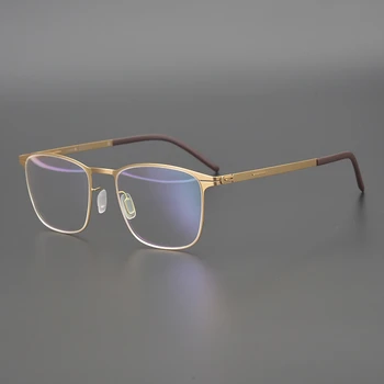 Vintage слънчеви Очила За мъже Или Жени с Късогледство, Рамки За Очила с Лещи с Рецепта, ултра-леки титанов Правоъгълни Оптични Очила за Очила