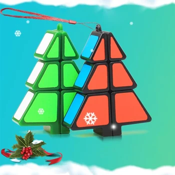 Бърза Скорост на Куб Коледна Елха Форма на Куб Пъзел най-Добрият Подарък Пълнител за Отглеждане на за момчета и момичета, Уникален Забавен Подарък A2UB