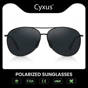 Cyxus Поляризирани Слънчеви очила за мъже Жени Анти UV400 Класически Модни Очила за Пътуване Шофиране Риболов Унисекс Eyewear1489