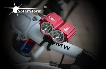 SolarStorm X2 Велосипеден Фенер 5000Lm Водоустойчив XML U2 LED Фенерче за велосипедни фарове проблясък на светлина и Акумулаторна Батерия + Зарядно устройство