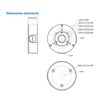 Скоба DAHUA PFA130-E Водоустойчива Разпределителните кутия за HDW4631C-A, HDBW4433R-ZS, HFW4431R-Z Куполна камера и Пулевая камера