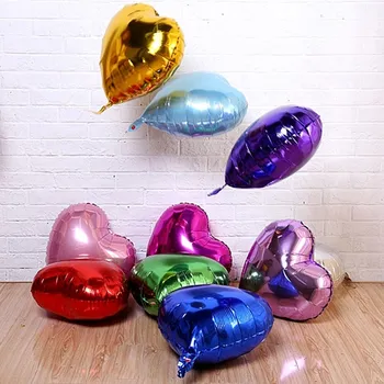 5 бр. от 18 инча във формата на сърце Въздушен Балон с хелий Балон на Балон с хелий за Сватба, Рожден Ден Украса многоцветни балони доставка