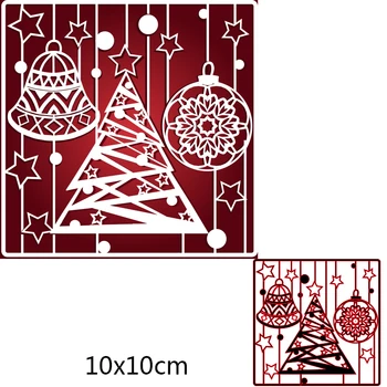 Метални стоманени рамки Режещи удари Коледна елха САМ метален скрап резервация Фотоалбум Полагане на хартиени картички 100*100 мм