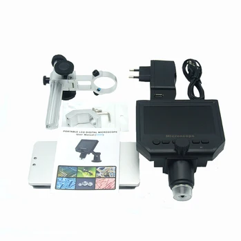 600X дигитален микроскоп електронен видео микроскоп 4.3-инчов HD LCD дисплей за запояване микроскоп за ремонт на телефон Лупа + метална поставка