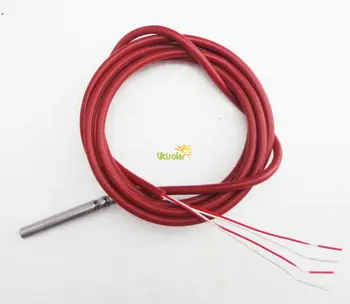 4-Проводный температурен Сензор PT1000 4 кабела с покритие от силикон гел 1,5-метрова Сонда 45 mm*5 мм-50-180 градуса по Целзий