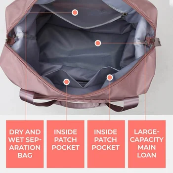 Нови Сгъваеми Пътни чанти Голям Капацитет Водоустойчива чанта-тоут Пътни екип Дамски чанти Многофункционални Пътни чанти Дропшиппинг