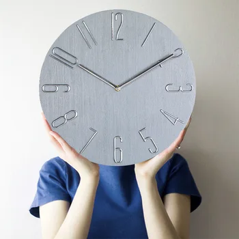 Скандинавските битови стенни часовници хол модерен минималистичен творческа личност мода спалня безшумни стенни часовници 35X35 см