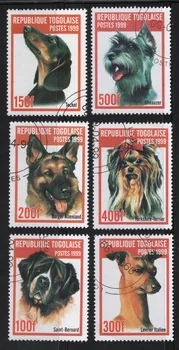 6 бр./компл. Пощенски марки Това 1999 Кучета са Използвали Пощенски Марки с маркировка за събиране на