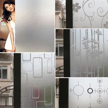 Стикери за стени от матово стъкло 2 м x 45 см от Прозорец на вратата на Филм за самотата на Стаята Баня Начало декор Стъклена Стикер PVC Мат Гореща Разпродажба 2019
