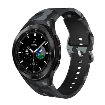 Силиконов ремък за Samsung Galaxy watch 4 44 мм 40 мм Модна каишка с принтом аксесоари за Samsung Galaxy watch 4 classic 42/46 мм
