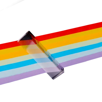 1бр Оптично Стъкло с Правоъгълна Отразяващи Триъгълна Призма За Обучение Спектър на Светлината Дъгова prism