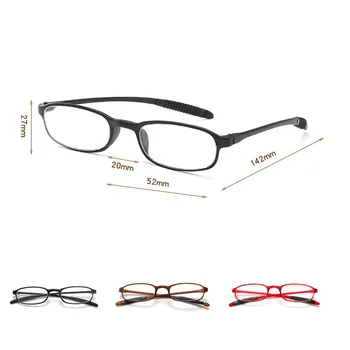 Iboode Унисекс ултра-леки Очила за четене за четене за мъже и жени-Мини Имитират TR90 Очила за четене с пресбиопией +1,0~4