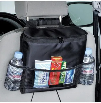 Черен Органайзер за задната седалка на Колата Чанта за съхранение на Автомобила Подвесная чанта с множество джобове За съхранение Авто Кутия за салфетки кола-стайлинг